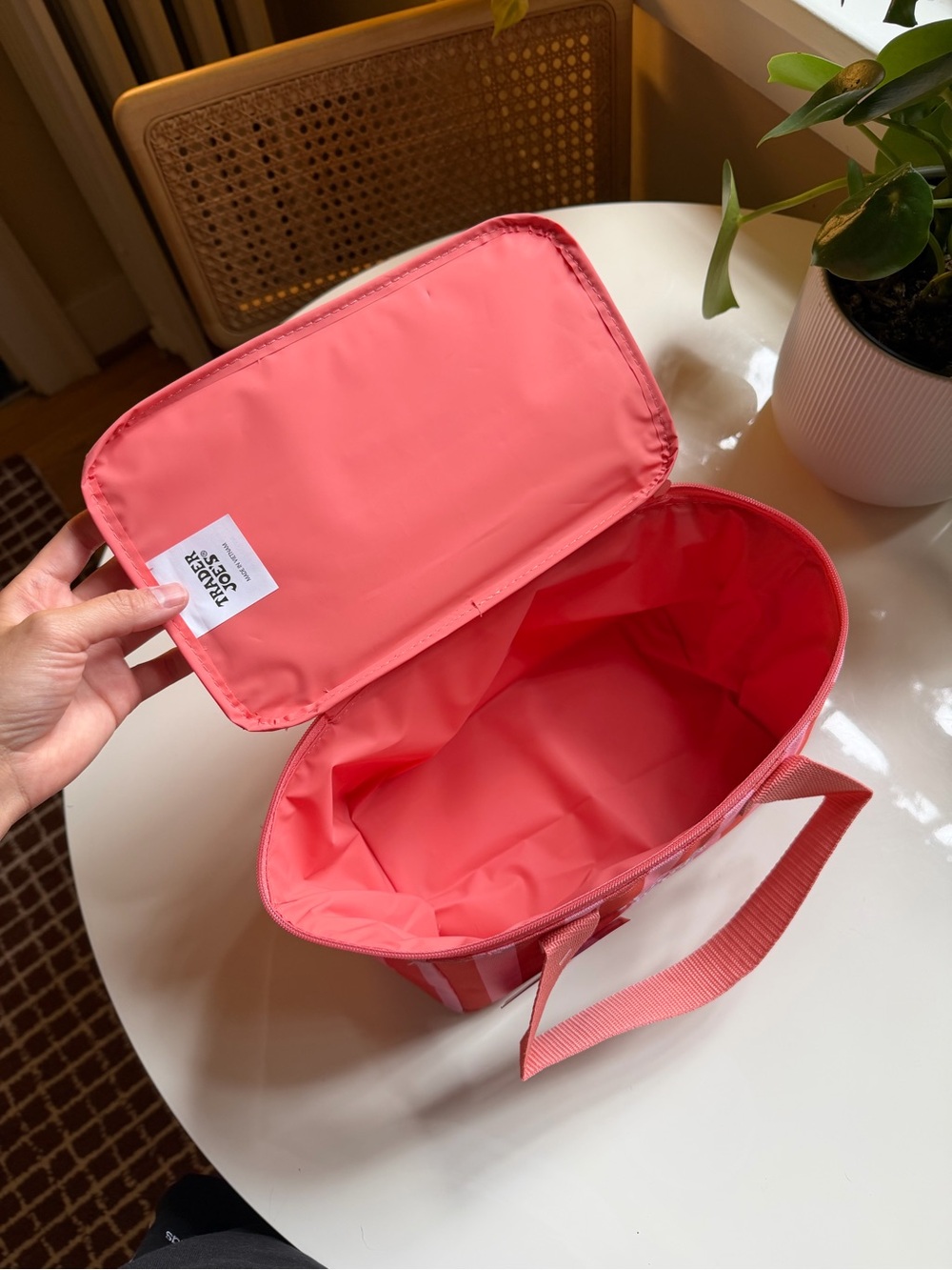 Pink and Coral Striped Trader Joe’s Mini Cooler Bag - Picture 5 of 5